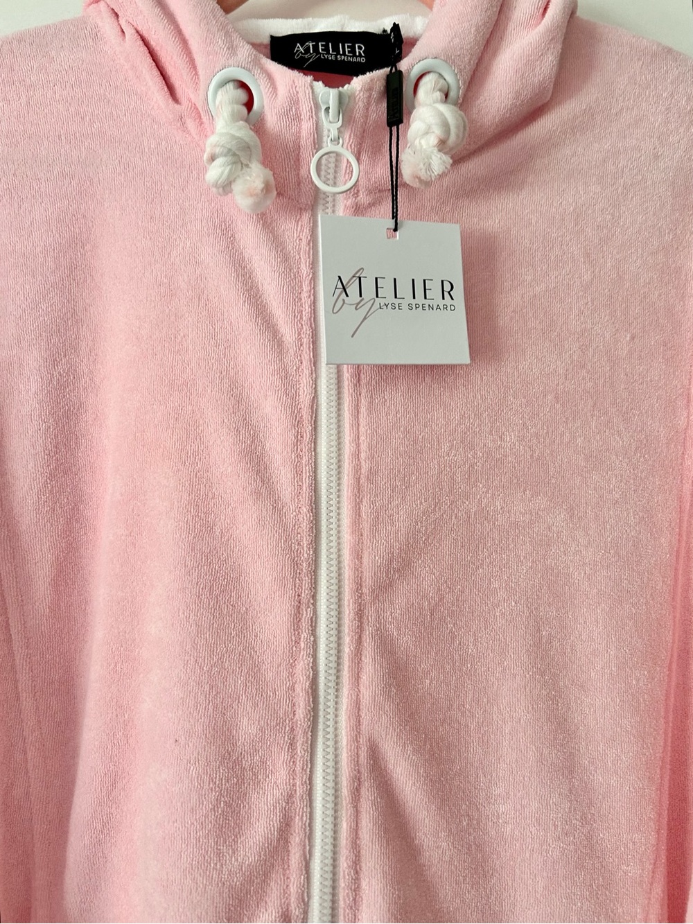 NWT - Atelier Lyse Montréal Terry Zip-Up Jacket in Peach